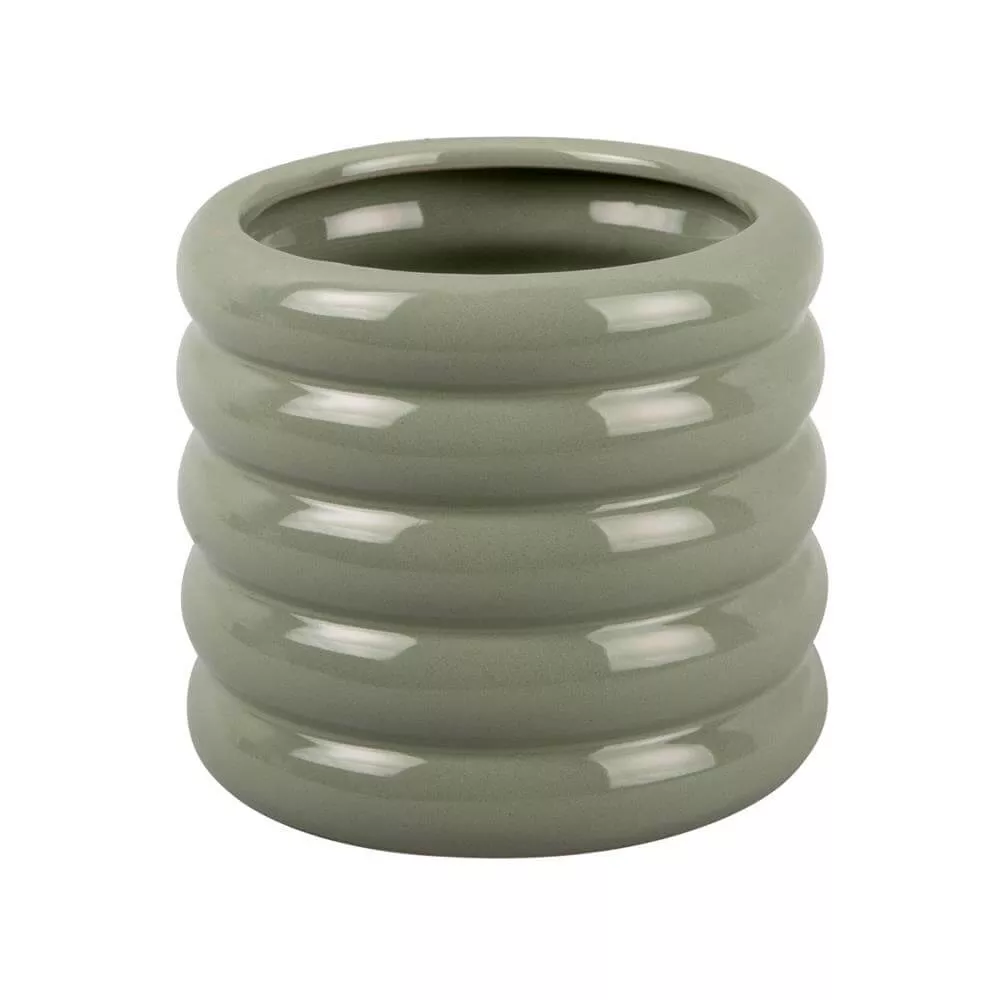 Present Time Plant Pot Bobbly Glazed Medium Ceramic
